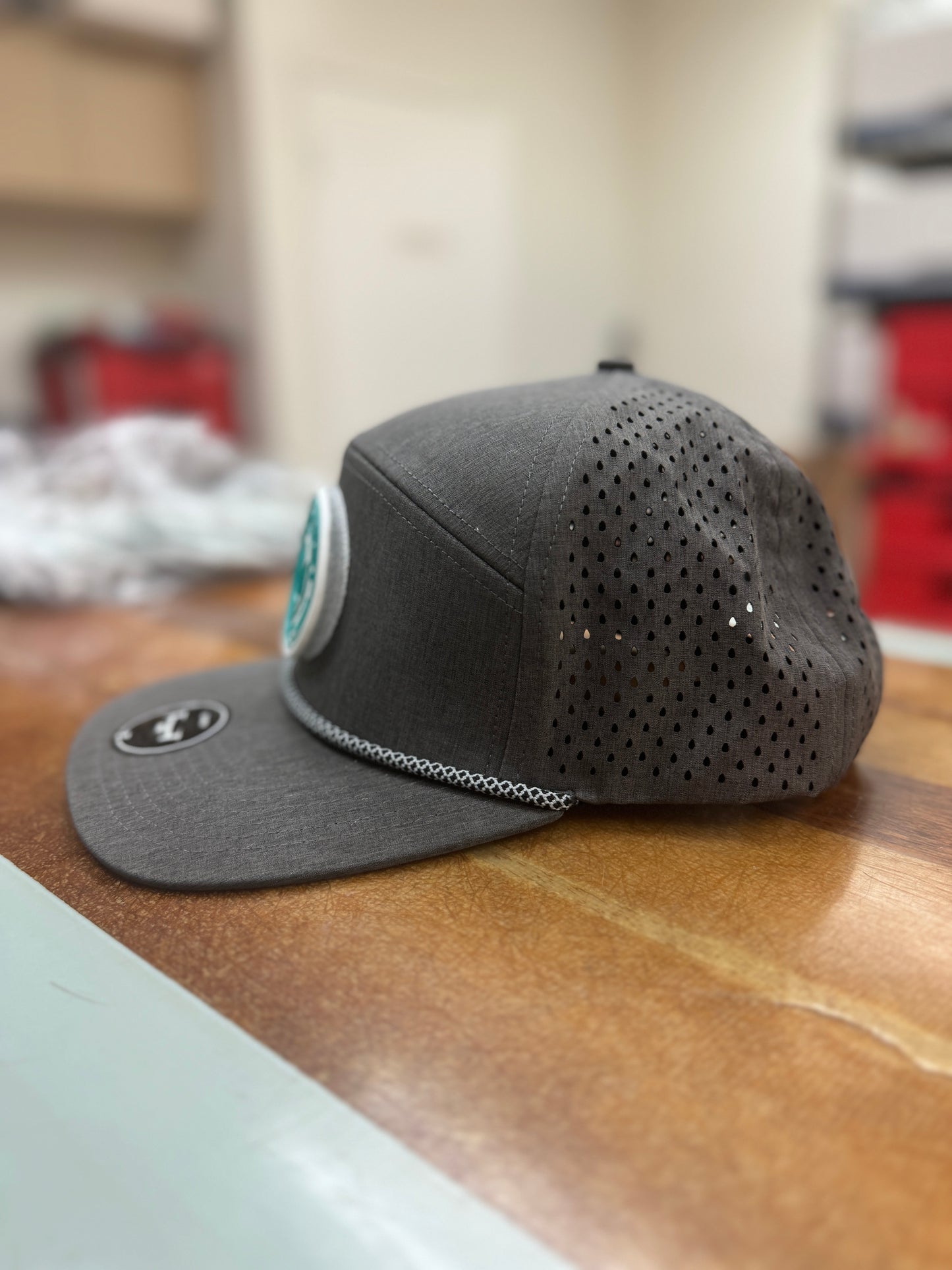 Flat billed Platypus hat w/ PVC velcro patch