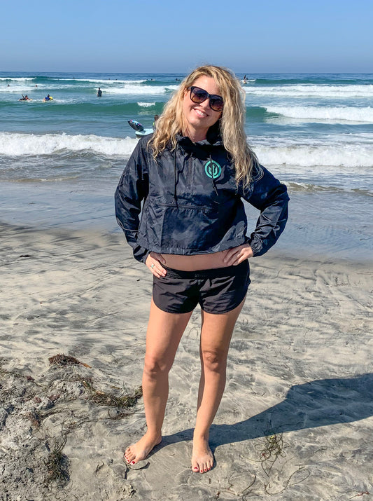 Womens Crop Windbreaker